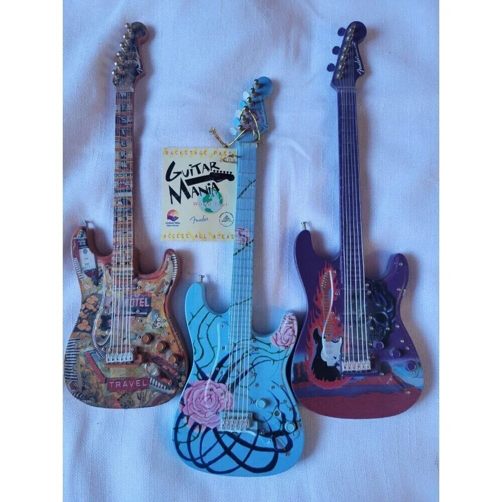 Vtg Guitarmania Collectors Edition Mini Fender Guitar. A Rose By Any Other Name